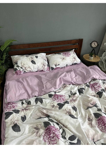 Постільна білизна бавовняна Гортензія Півтораспальна 150 x 220 Бязь Біла 70 х 70 No Brand (364315537)