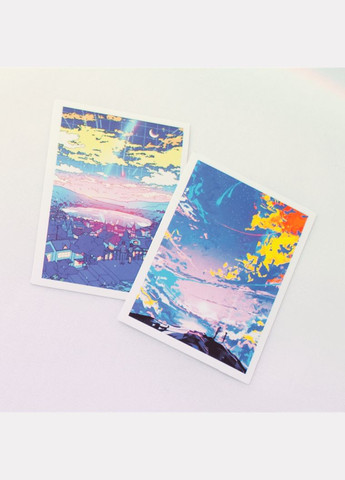 Набор атмосферных стикеров 30 рандом ярких наклеек японский стиль Аниме Эстетика на ноут телефон влагостойкие природа ретро No Brand (323224285)