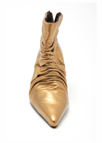 Жіночі шкіряні демісезонні чоботи Золотий Arezzo (289362732)