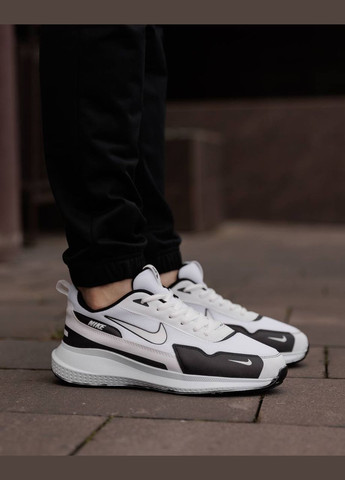 Черно-белые демисезонные мужские кроссовки No Brand