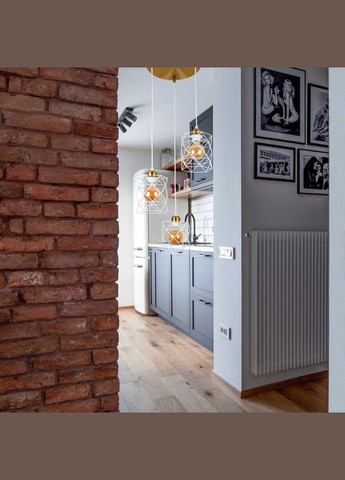 Бронзовая люстра с белыми плафонами лофт (56-PR105F-3 BRZ+WH) No Brand (370070466)