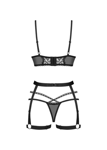 Черный демисезонный комплект blomentis 3-pcs set cherrylove Obsessive