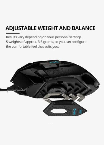 Мышь игровая G502 HERO High Performance USB проводная с RGBподсветкой Black Logitech (296107844)