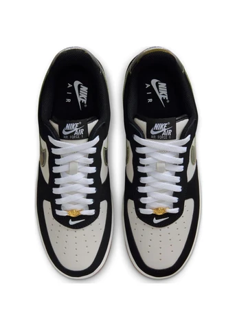 Чорні кросівки чорно-біло-зелені hq1967-100 Nike AIR FORCE 1 LOW RETRO