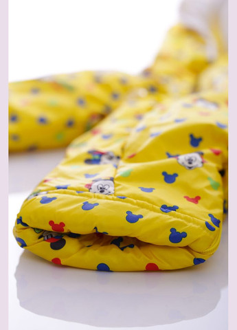 Комбінезон Трансформер на флісі з принтом Міккі Мауса жовтий 86 см (40759) BABYKROHA (315423877)