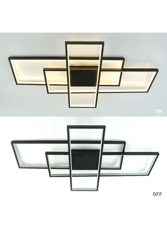 Управляемая светодиодная СМАРТ люстра SVEN 123W 3S 900x500x80мм Черная ESLLSE (354298737)