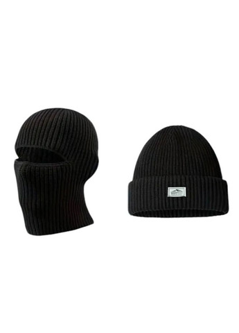 Шапка зимняя вязаная балаклава 2 в 1 теплая ветрозащитная No Brand (362590104)