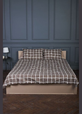 Простыня клетка коричневый цвет 110х160 см (20006 1) Family Linens (315638309)