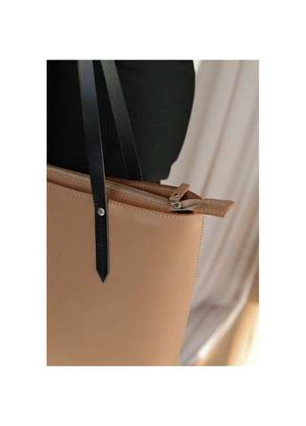 Сумка шоппер женская из натуральной кожи на плечо большая Карамельный 39218 The Wings (353302597)