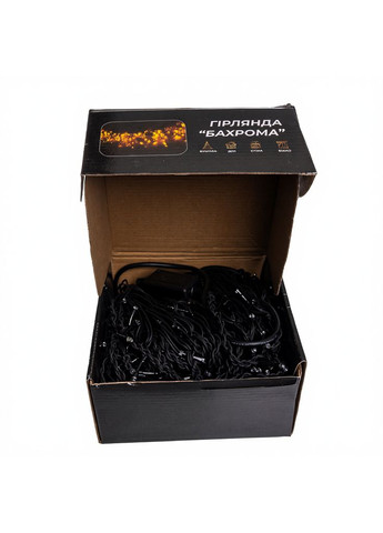 Гирлянда уличная Бахрома 25 м 405 LED черный провод Синий 25MBBL Garlando (370801528)