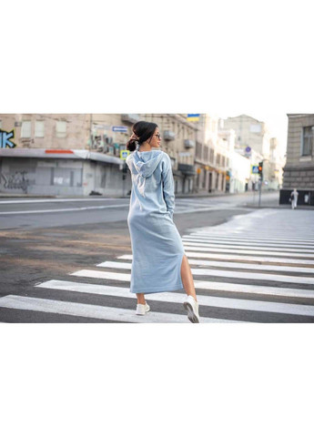 Блакитна кежуал сукня "агата" сукня-худі Anika однотонна