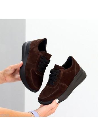 Замшевые кроссовки Helen тёмно-коричневые (351419577)