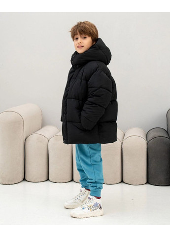 Чорна зимня зимовий пуховик для хлопчика SK