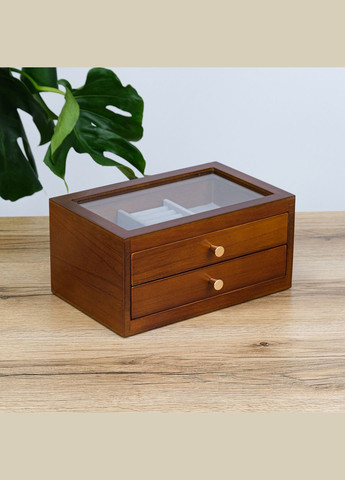 Шкатулка для прикрас двошарова дерев'яна липа см (JZ-036-1) Гранд Презент (322190807)