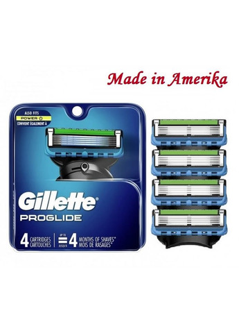 Сменные картриджи для бритвы ProGlide (4 шт) Made in America Gillette (278773596)