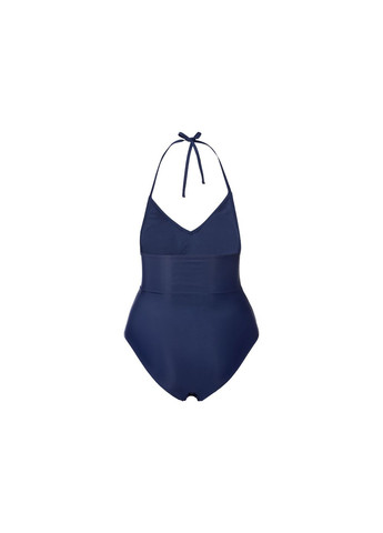 Темно-синий купальник слитный на подкладке для женщины lycra® 372115 бикини Esmara С открытой спиной, С открытыми плечами