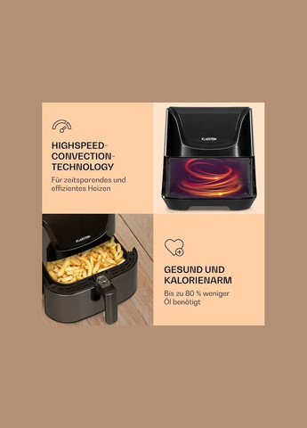 Мультипіч AeroVital Deluxe з гарячим повітрям Чорна (10036476) Klarstein (329406944)