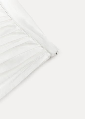 Белая праздничный однотонная юбка Zara