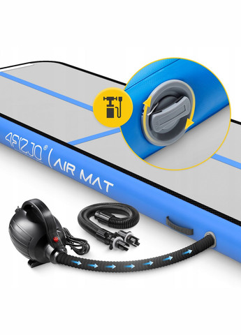 Мат надувной гимнастический Air Track Mat 300 x 100 x 15 cм White/Blue (P-5907739311771) 4FIZJO (301733305)