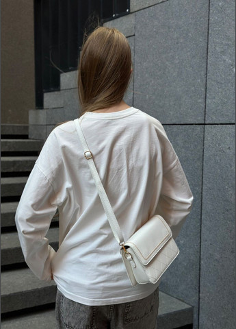 Жіноча біла сумка 6037 крос-боді No Brand (303322985)