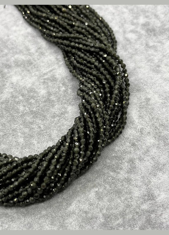 Обсидіан на нитці без замка 3 мм 40 см No Brand (311678172)