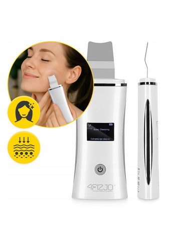 Ультразвуковий скрабер для шкіри обличчя 5 режимів, бездротовий White (P-5905973407618) 4FIZJO (372925210)