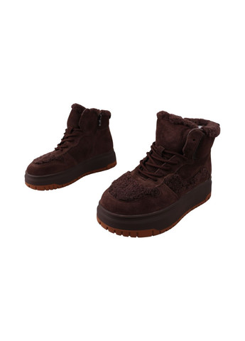 ботинки женские коричневые натуральная замша FARINNI