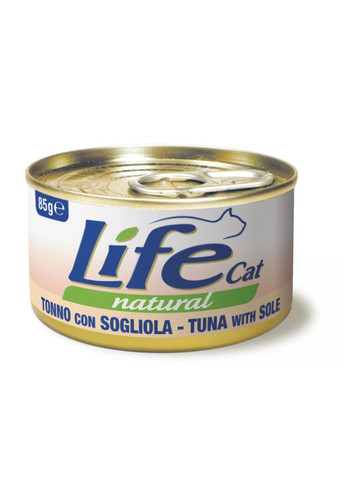 Консерва Tuna With With Sole для кошек от 6 месяцев, с тунцом и камбалой, 85 г LifeCat (266274717)
