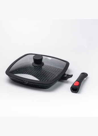 Сковорода-гриль Haus Roland алюмінієва 1,8 л з кришкою Yiwu (322503850)