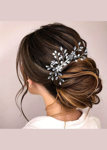 Гребень для волос жемчужины стразы заколка свадебная No Brand (321998503)