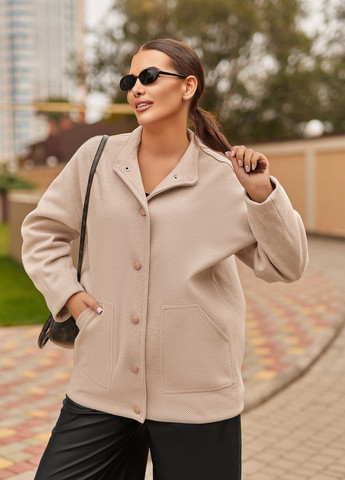 Бежеве Діловий, Повсякденний, Кежуал, Вечірній кашемірове напівпальто однобортне No Brand однотонне