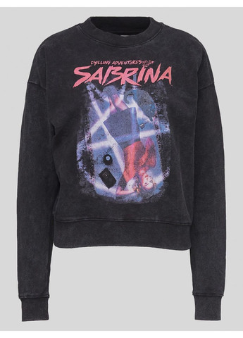 Чорний світшот Clockhouse малюнок без декору (362267783)