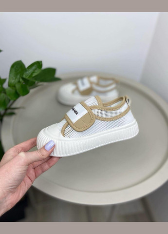 Белые летние детские кроссовки белые 912 No Brand