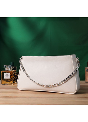 Сумка багет с цепочкой и съемным ремешком из натуральной кожи 26,5х15х5,5 см Shvigel (315868856)