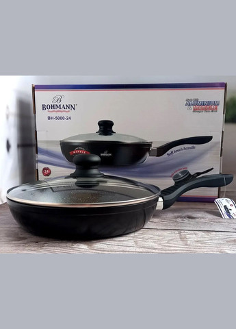 Качественная сковорода с антипригарным покрытием 26 см 5000-26-MRB сковорода для жарки с толстым дном Bohmann (316475812)