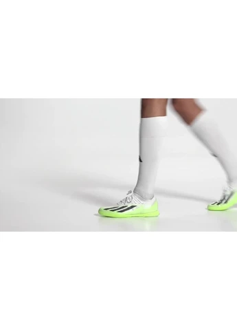Цветные футзалки x crazyfast.1 домашние тапочки белый/зеленый ie4206 adidas