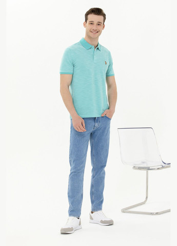 Мятная футболка поло u.s. polo assn. мужское U.S. Polo Assn.