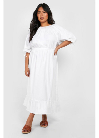 Білий кежуал сукня Boohoo однотонна