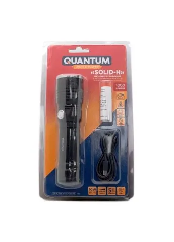 Оригинал! Фонарь Solid-H 10W LED с USB-C+Li-ion21700/4000mAh (QM-FL1020-21700/4000-PB) Quantum Solid-H 10W LED з USB-C + Li-ion21700/4000mAh (399788078)
