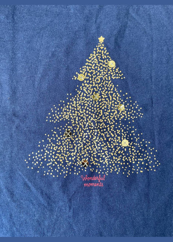 Темно-синяя демисезонная детская футболка christmas collection 5.10.15