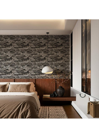 Самоклеюча 3D панель 700x770x3мм Графітовий (59-3) SW-00001481 Sticker Wall (360920429)