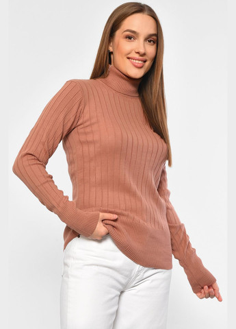 Гольф жіночий однотонний теракотового кольору Let's Shop (301763990)