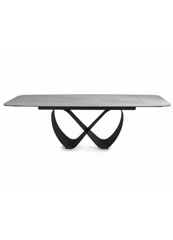 Стол обеденный раскладной INFINITY CERAMIC Nature Cloud / Черный Диаметр 160(240)X95 Signal (372178229)