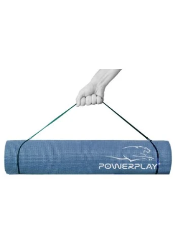 Килимок для йоги PVC Yoga Mat 173 x 61 x 0.6 см Темно-синій (PP_4010_Navy_(173*0,6)) PowerPlay PVC Yoga Mat 173 x 61 x 0.6 см Темно-синій (367592599)