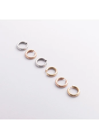 Серьги-кольца Milley в белом золоте с08881 Oniks (361669766)