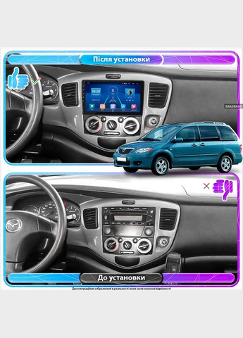Штатная магнитола для Mazda MPV II (LW) Рестайлинг 2003-2006 экран 9" 6/128Gb 4G Wi-Fi GPS Top 4шт Lesko (336194646)