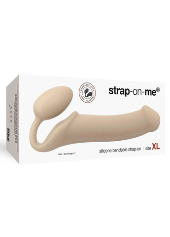 Безремінний страпон Strap-On-Me Flesh XL, повністю регульований, діаметр 4,5 см No Brand (366879319)
