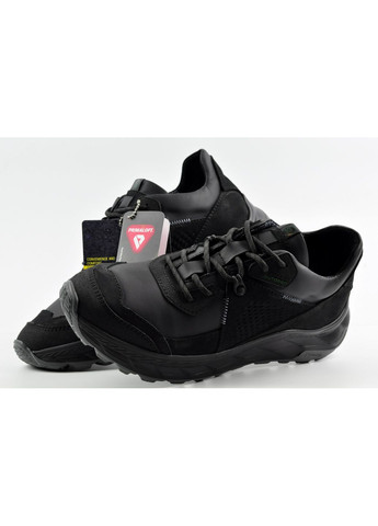 Черные зимние кожаные термо кроссовки primaloft Shark