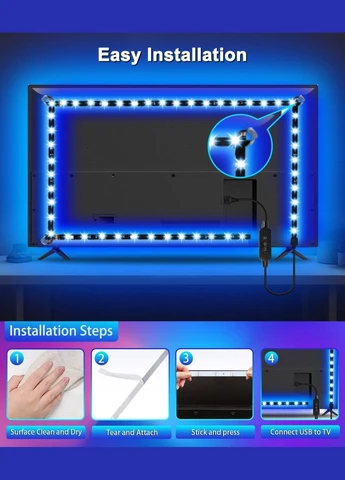 Moriacc Led Strip Light для телевізора, 4M світлодіодні світильники для ТВ, Amazon, Німеччина No Brand (393254873)