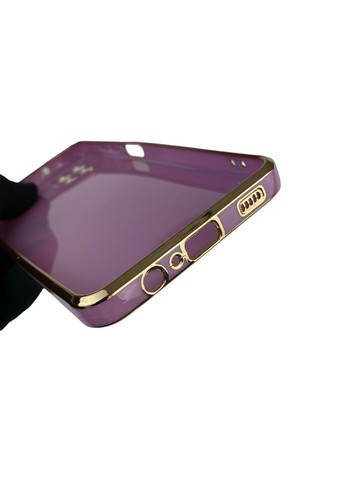 Чехол для Galaxy A12 SM-A127F с кольцом MagSafe с золотой окантовкой на самсунг а12 черничный gs1 Samsung (366230928)